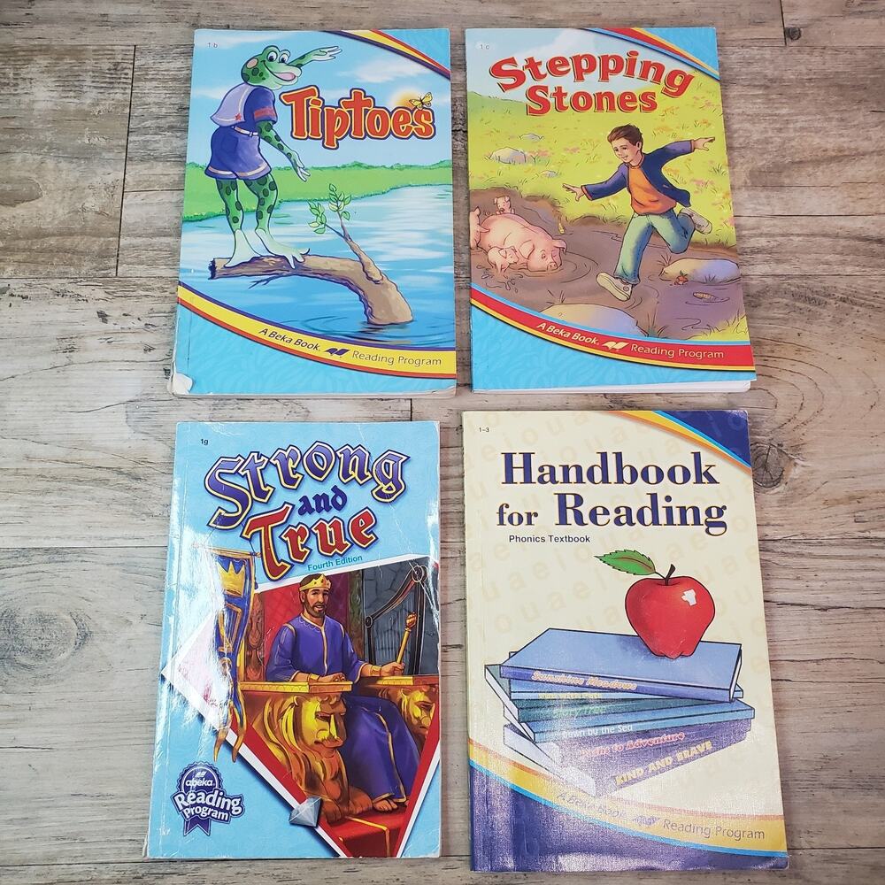 A Beka Book 1st Grade Homeschool Lot of 4 Readers Phonics Acceptable
